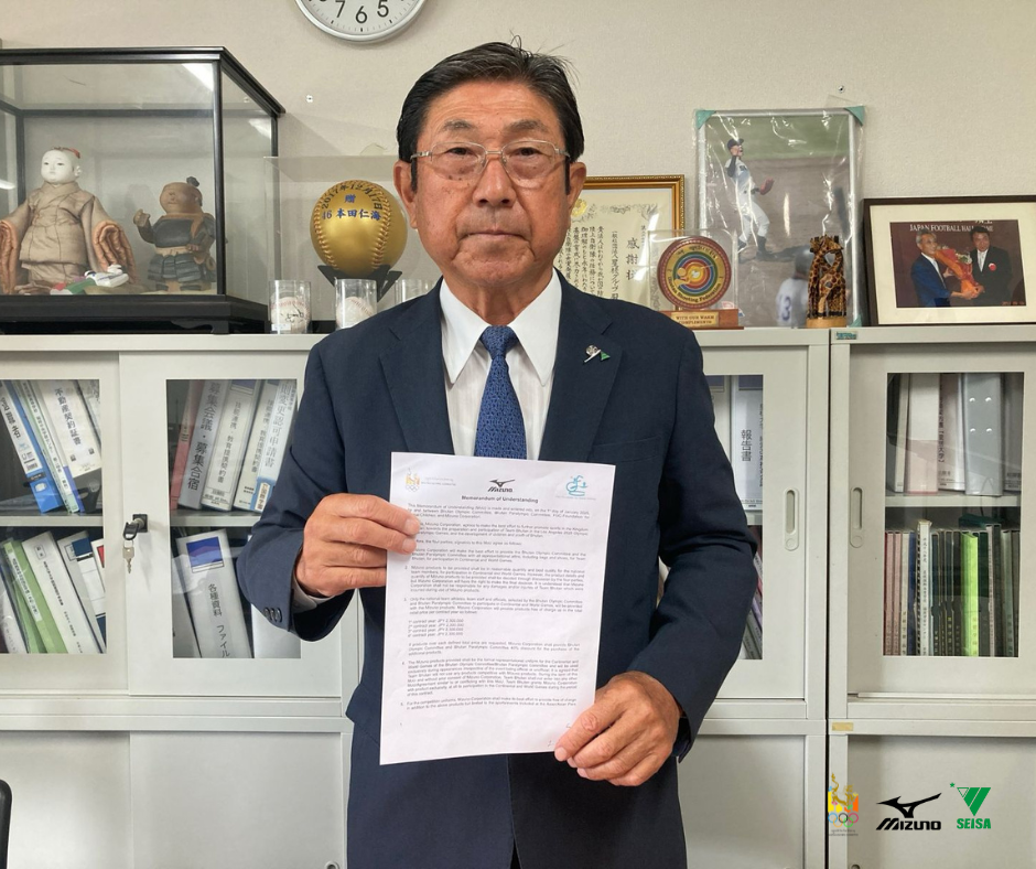 Bhutan Olympic Committee Renews MoU with Mizuno Corporation and SEISA Group