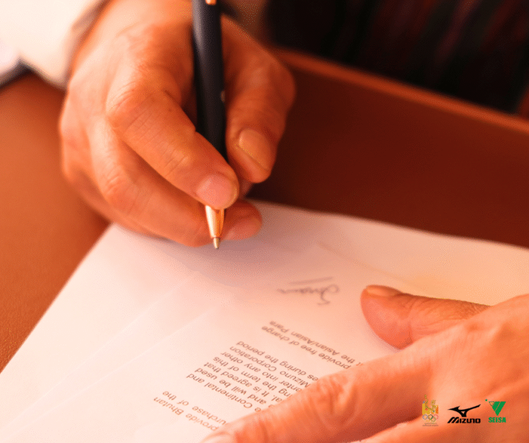 Bhutan Olympic Committee Renews MoU with Mizuno Corporation and SEISA Group