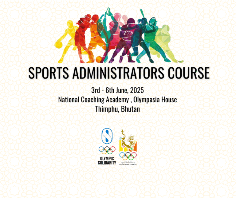 Sports Administrators Course Begins Tomorrow in Thimphu