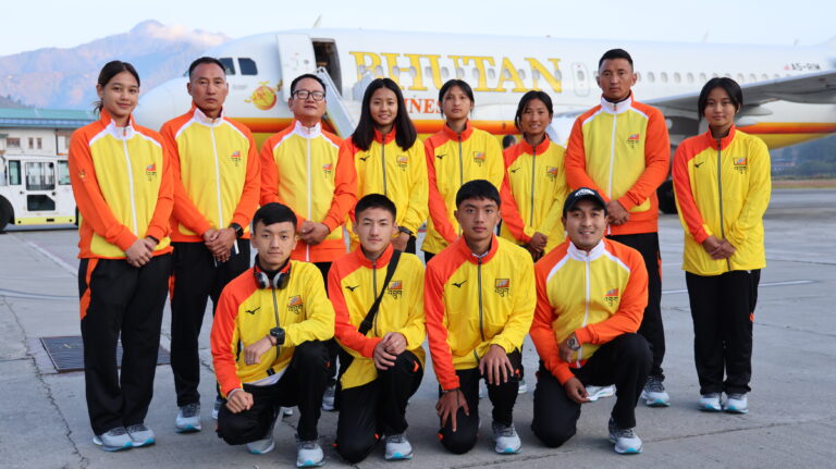 Team Bhutan for the 3rd Asian Youth Games