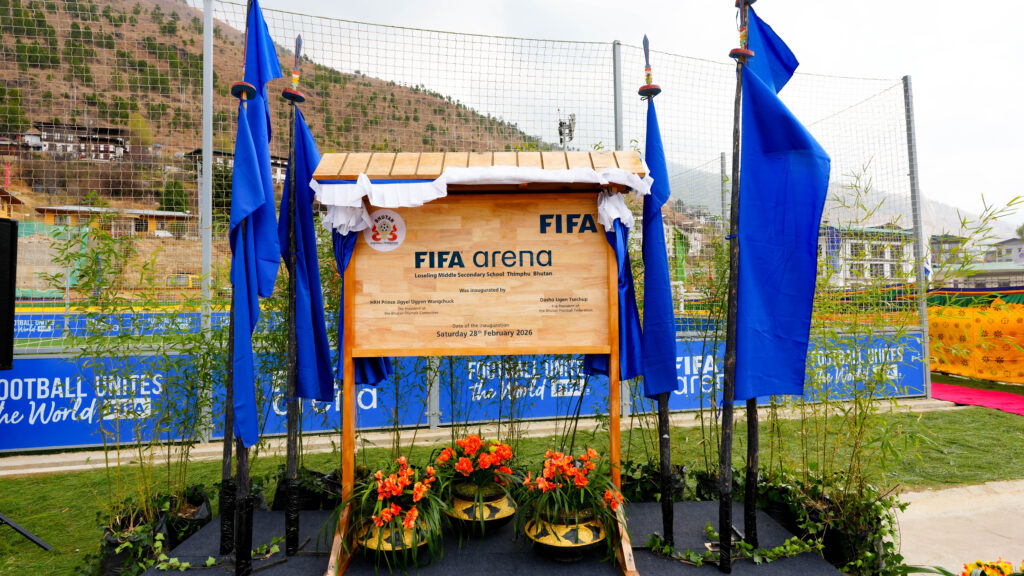 His Royal Highness Prince Jigyel Ugyen Wangchuck Inaugurates FIFA Arena in Thimphu