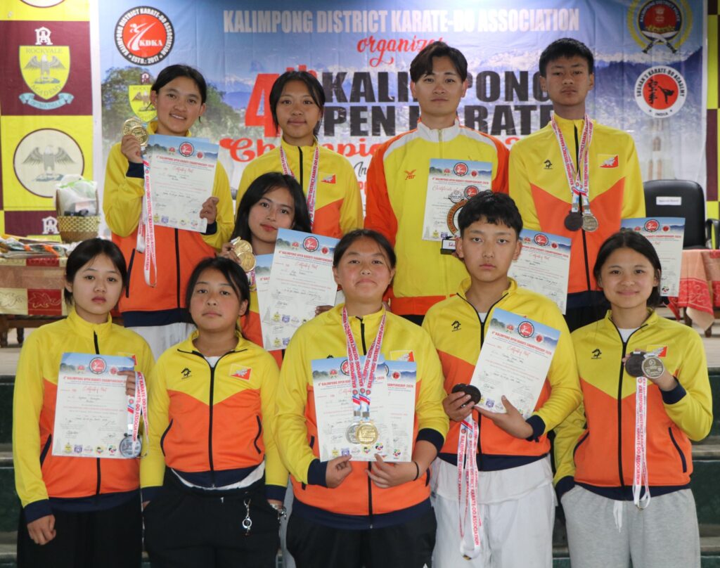 Bhutan Medalist at the 4th Kalimpong Open Karate Championship 2026