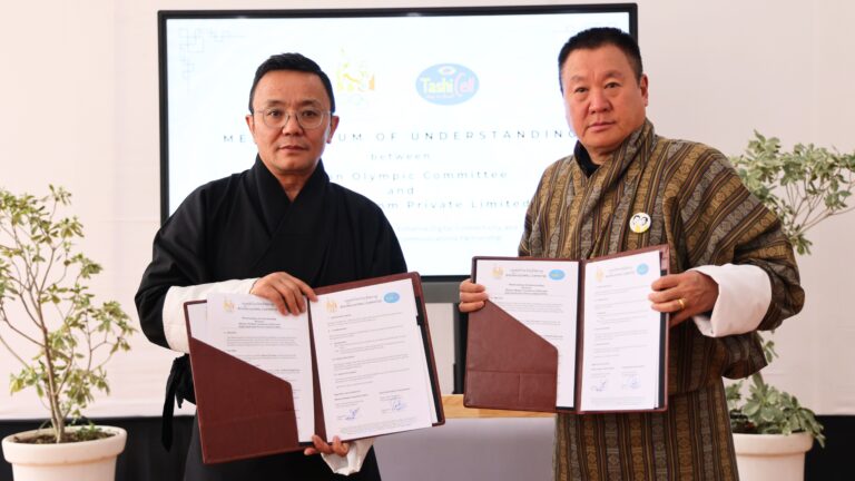 Bhutan Olympic Committee and Tashi InfoComm Private Limited Sign Memorandum of Understanding