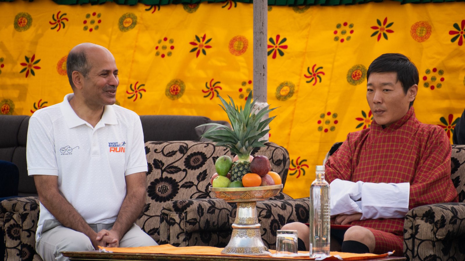 HRH with HE. Ambassador at VIKSIT BHARAT RUN 2026