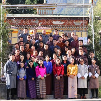 HRH Prince Jigyel Ugyen Wangchuck Celebrated Project Dechencholing with the Teachers of Dechencholing Higher Secondary School